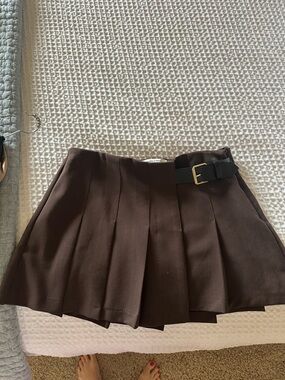 Abercrombie & Fitch Brown Mini Skirt with Belt
